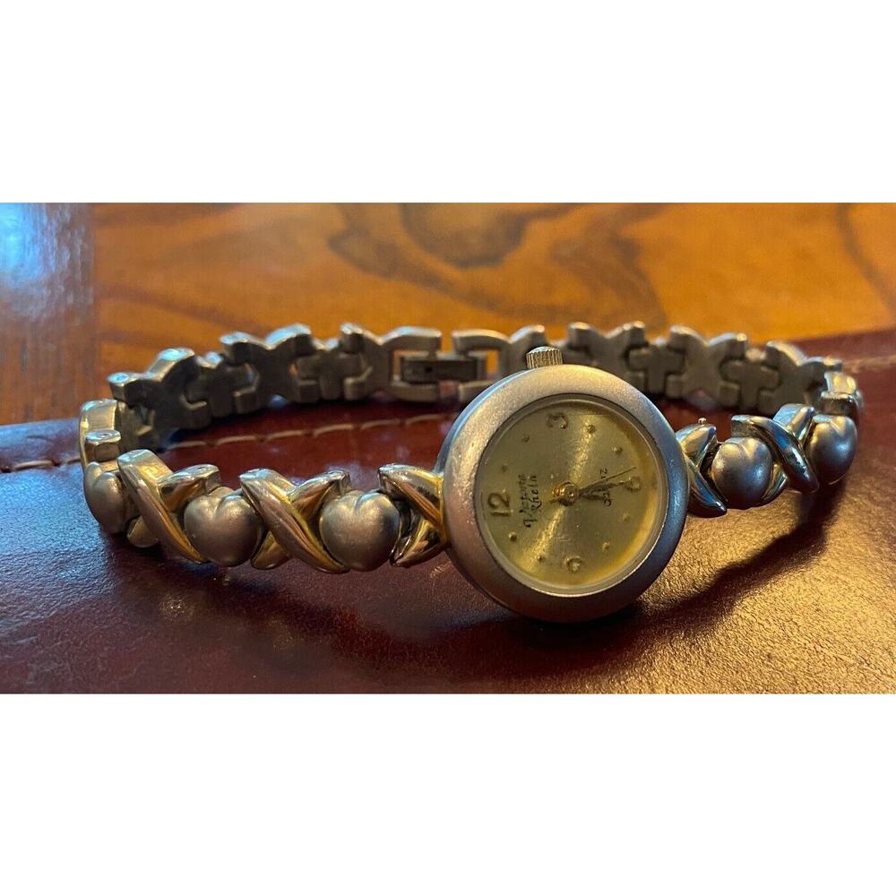 Women's Brushed Metal Victoria Rhein Watch, Gold Tone Accented Bracelet Band